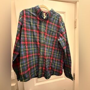 LL Bean Plaid Men's Shirt - Red, Green, Blue